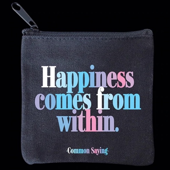 SPECIAL BUNDLE: Set of TWO 4.25” Quotable Positive Message Black Zip Mini Bags - Picture 8 of 10